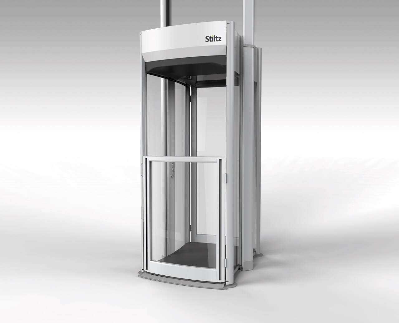 stiltz trio home lift half door detail