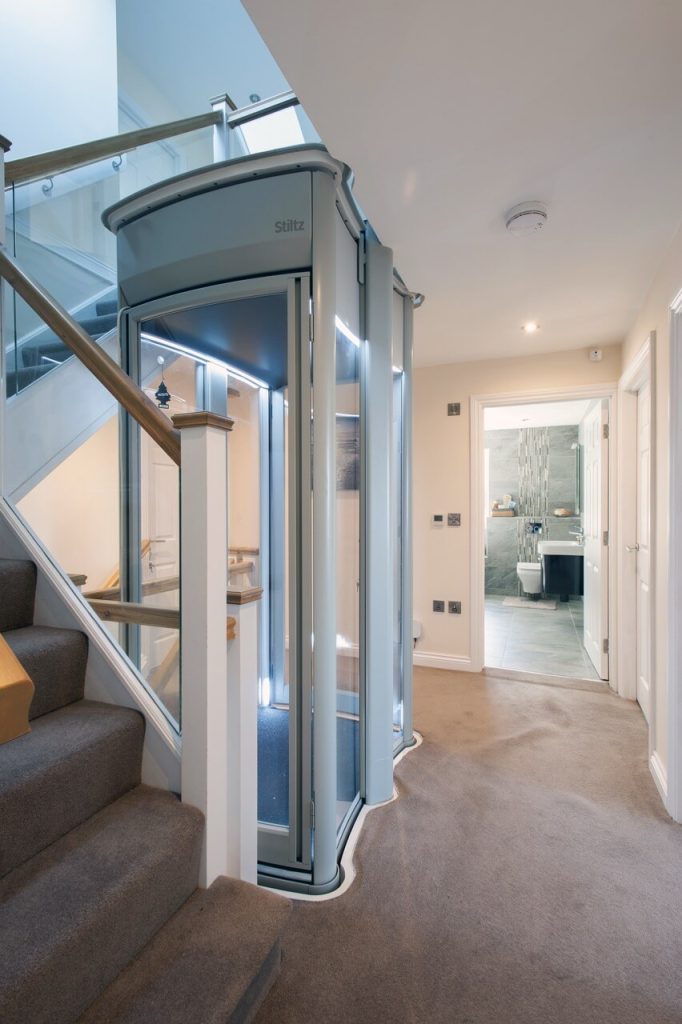 stiltz trio home lift side profile